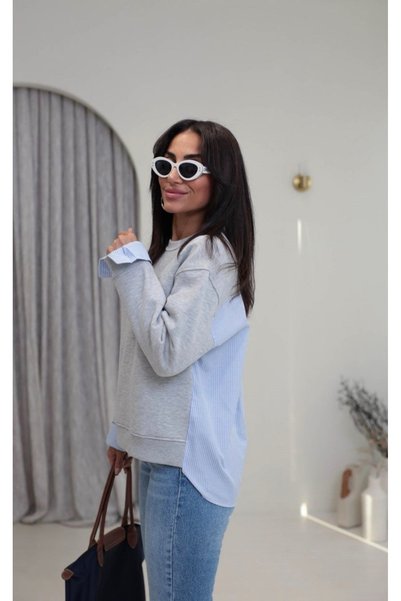VIORA FASHION قميص بياقة دائرية