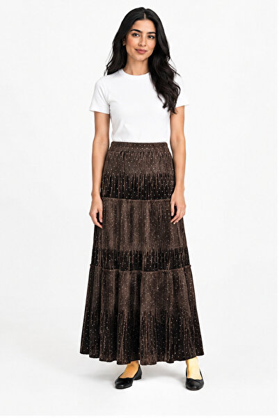 Livia Tiered Skirt With Shimmering Details