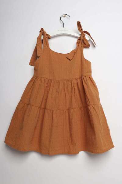 Gingersnaps Girls Solid Tie-Shoulder Dress
