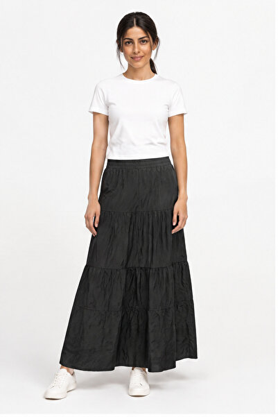 Livia Tiered Skirt with Elastic Waist