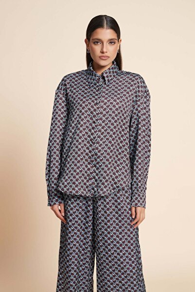 menta Long-Sleeved Patterned Blouse
