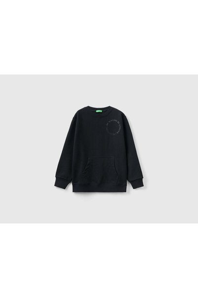 United Colors of Benetton Warm Printed Hoodie with Pockets
