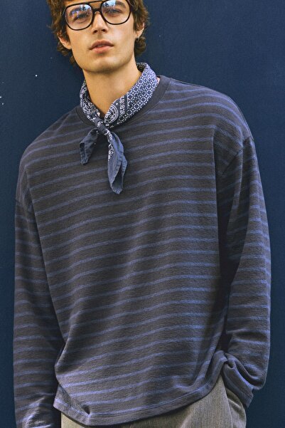 Pull & Bear Uzun kollu çizgili tişört