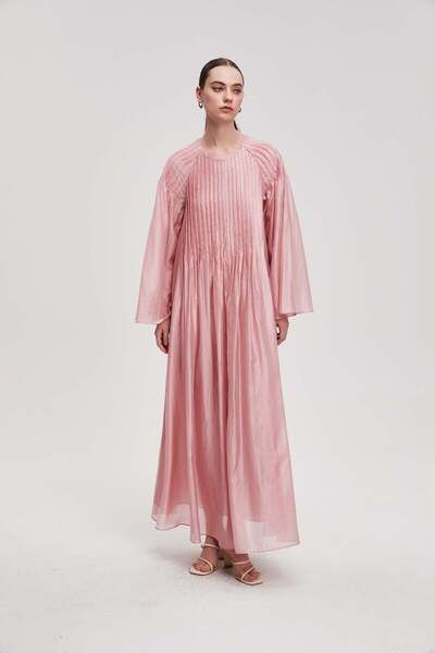Livia Long Sleeve Pleated Maxi Dress