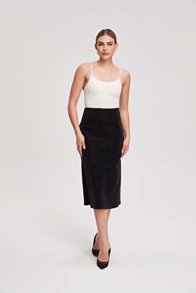 Livia Plain Midi Skirt