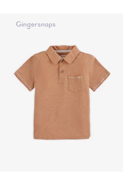 Gingersnaps Boys Embroidered Pocket Polo T-Shirt