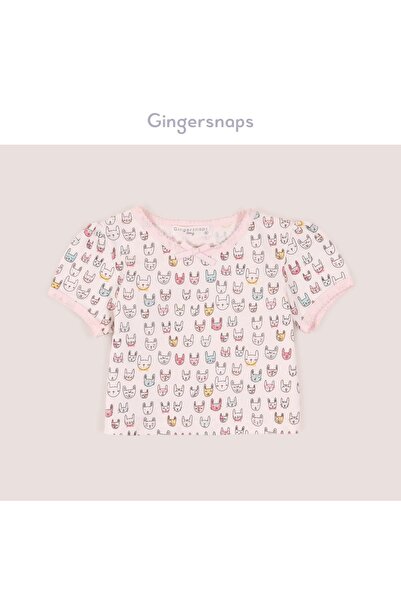 Gingersnaps بيجامة للفتيات بأكمام نصفية مطبوعة وبنطلون