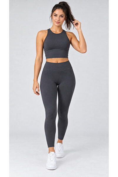 TWINTICKS Women's High Waist Long Leggings and Sleeveless Crop Top Two Piece ...