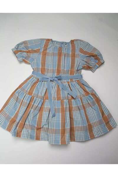 Gingersnaps Girls Checkered Tie-Waist Dress