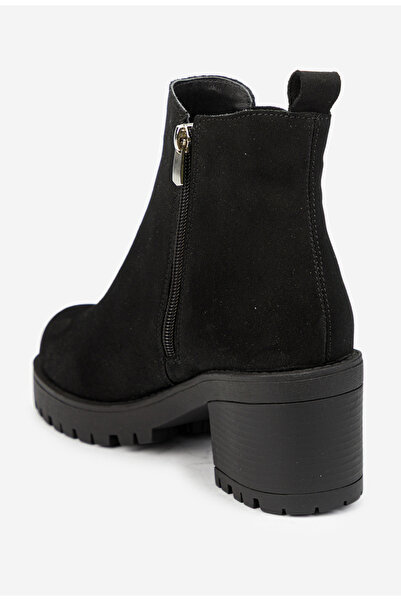 Dasha Botine dama negre din piele intoarsa