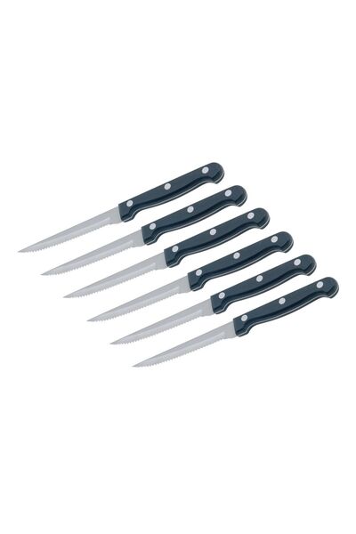 Kitchen Craft Set of 6 knives for steak, stainless steel -
