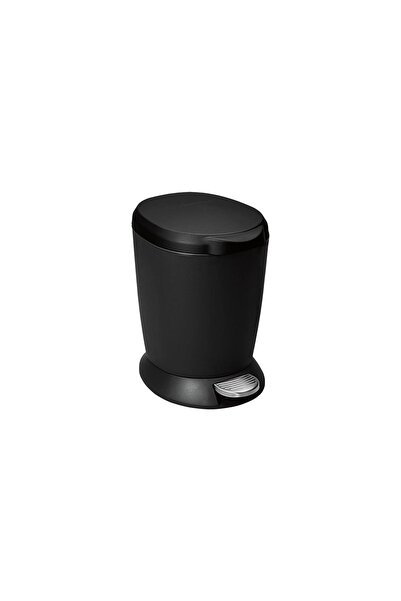 Simplehuman Trash can, round, with pedal, 6 L, plastic, black -