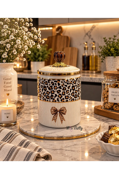 Miss Betty Savana 15 cm Enamel Jar Storage Container