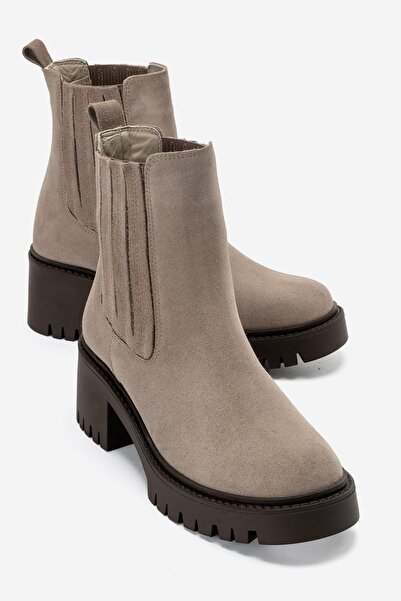 Zeynep Sıradağlı Γυναικείες μπότες Garbille από γνήσιο δέρμα Mink Suede
