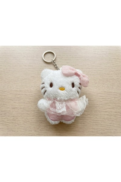 Genel Markalar Dantel detaylı mini boy 7 cm Hello kitty anahtarlık