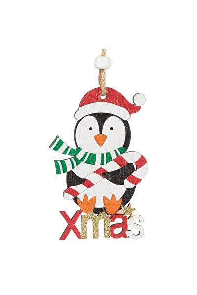 DD SHOP Ornament Brad de Craciun Pinguin din Lemn XMAS 6.5x10.5cm - Ornamente...