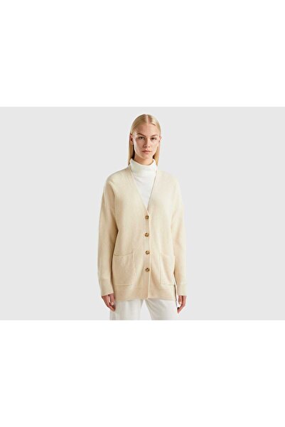 United Colors of Benetton Oversized Wool Blend Cardigan