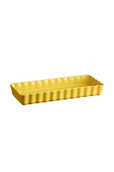 Generic Brand Форма за тарт, керамична, 36x15 см/1.3 л, Жълто Прованс -