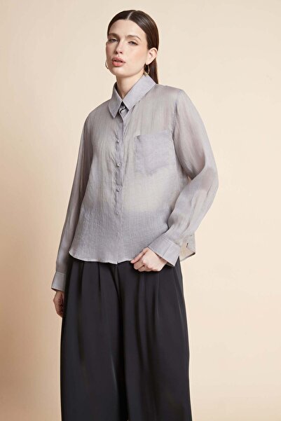 menta Plain Long-Sleeved Shirt