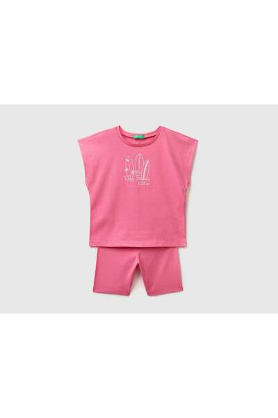United Colors of Benetton Girls' T-Shirt and Shorts Set