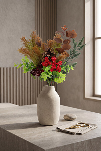 Yapay Çiçek Deposu Buchet de flori artificiale de alpină 45 cm