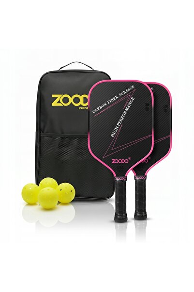 NO BRAND Rachete de PICKLEBALL ZOODO P4 din fibră de carbon T700 roz degrade ...