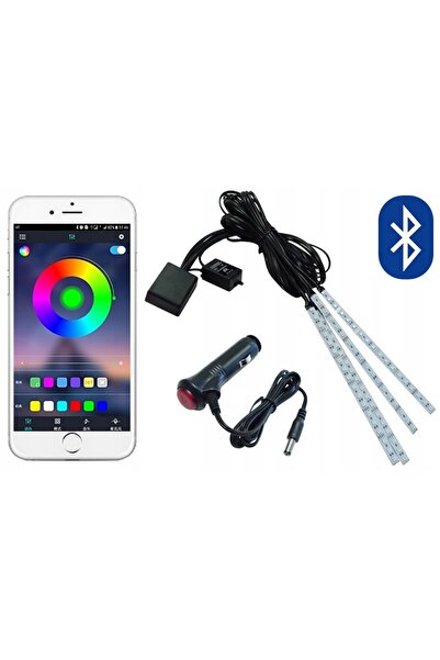 Aqualed ILUMINARE INTERIOARĂ AUTO BANDĂ LED RGB 3M 4x12 APP BLUETOOTH