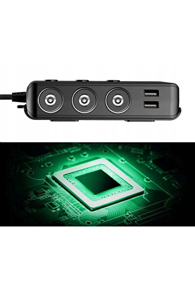 NO BRAND Adaptor de alimentare 12-24V cu 5 porturi USB QC, splitter pentru br...