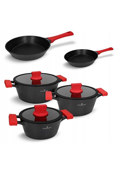 ZWIEGER Obsidian Garni set de 6 piese Tigaie 24cm + Tigaie 28cm