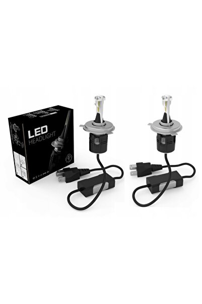 NO BRAND Becuri LED auto MINI H4 B6 CSP 48W 12V 24V CANBUS cu ventilator 2 buc.