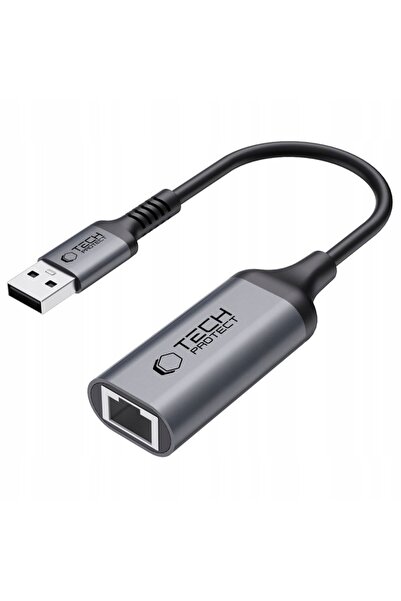 NO BRAND Adaptor convertor USB-A la Ethernet RJ45 1000Mbps - Negru