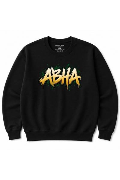 Rabona Fashion Hanorac cu imprimeu grafic urban cu graffiti, auriu și verde, ...