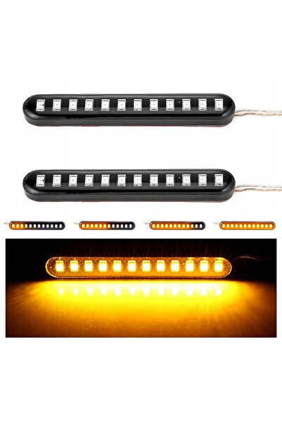 NO BRAND 2x Bară luminoasă LED cu indicator dinamic pentru motocicletă și ATV