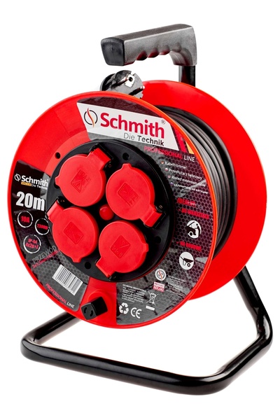 SCHMITH Cablu prelungitor pe tambur 3x2,5mm, 30m SPPL-3-30