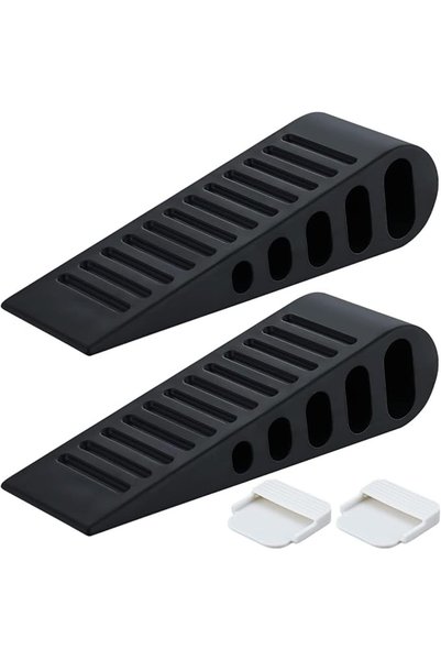 Tazweeq سدادة باب مطاطية على شكل إسفين، قطعتان من سدادات الأبواب الناعمة المص...