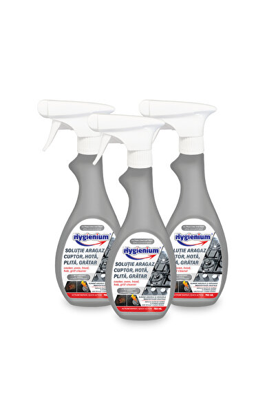 Hygienium Set 3 x Solutie aragaz, cuptor, hota, plita, gratar Hygienium, 750ml