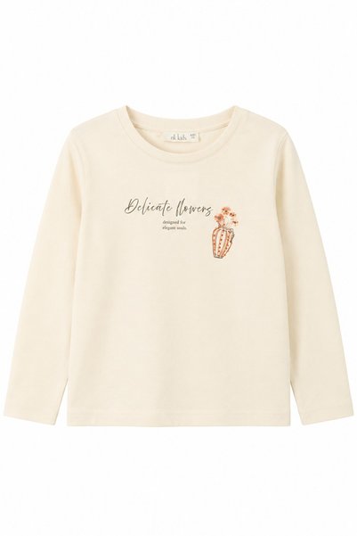 NK Girl's Delicate Flowers Badi Cream for Ages 8-14