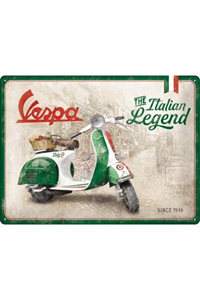 Nostalgic Art Descoperă Legenda Stilului - Poster Metalic 30x40cm Vespa Legen...