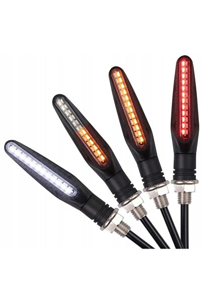 NO BRAND 4x LED DRL dinamici secvențiali pentru motociclete și ATV-uri, semna...
