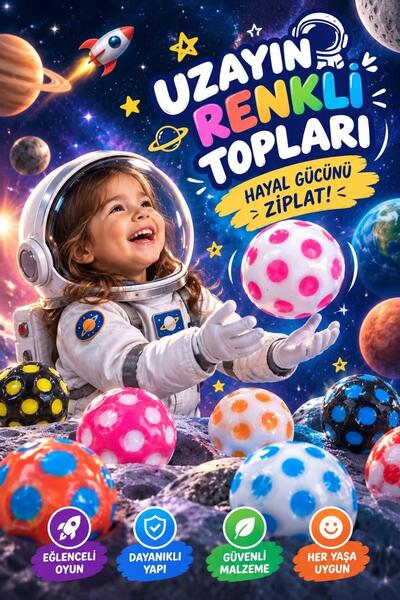Genel Markalar Zıplayan Renkli Uzay Topları