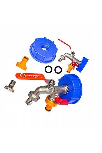 Invena Robinet de butoi tip Mauzer dublu de 1/2 inch cu racord rapid
