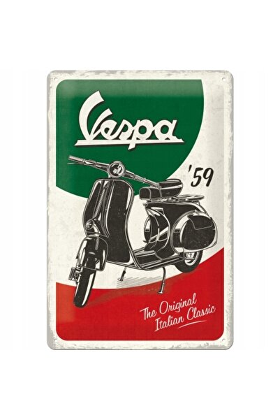 Nostalgic Art Poster metalic Vespa Clasicul Italian 20x30 - Îmbunătățește-ți ...