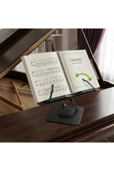 bedee SUPORT PLIABIL PENTRU LAPTOP - NEGRU, ELEGANT, CU ROTIRE LA 360 DE GRADE