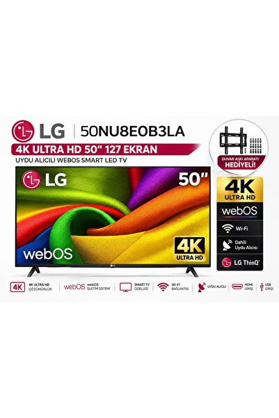 50NU8E0B3LA 4K Ultra HD 50" 127 Ekran Uydu Alıcılı webOS Smart LED TV 2026 ASKI APARATI HEDİYELİ