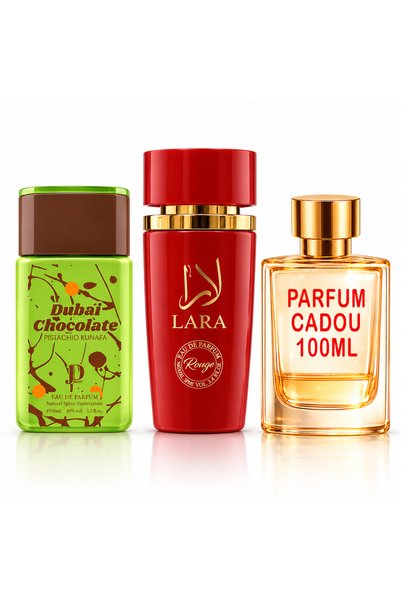 Al Fakhr Perfumes Pachet 3 Parfumuri + Dubai Chocolate + Lara Rouge + 1 x Par...