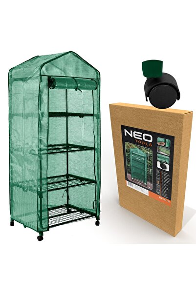 NEO Tools Seră de balcon 69x49x160cm folie PE circles 15-903