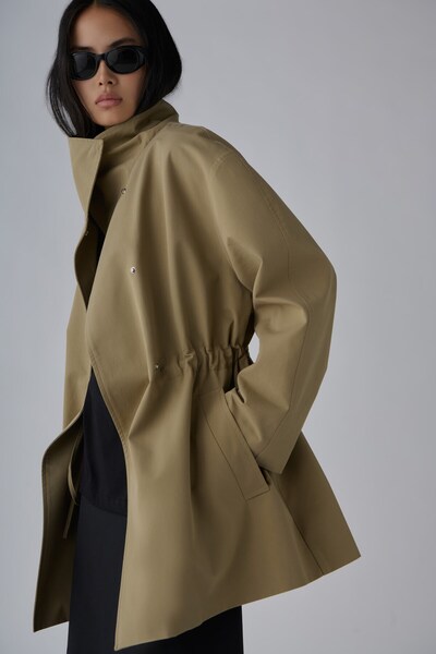 Suud Collection Haki Raina Gabardin Trençkot