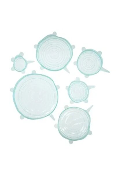 DUKAAN Set de 6 capace elastice din silicon pentru vase de gătit FIFFIG DUKA