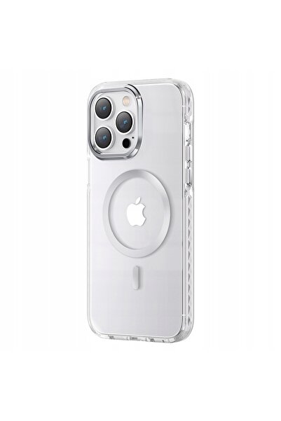 NO BRAND Husă magnetică iPhone 14 Plus MagSafe Seria PQY Ice Crystal argintie