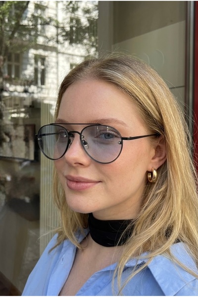 Eyesofia Suveybe Unisex Damla Ultra Light Indigo Blue Sunglasses with Uv400 Filter